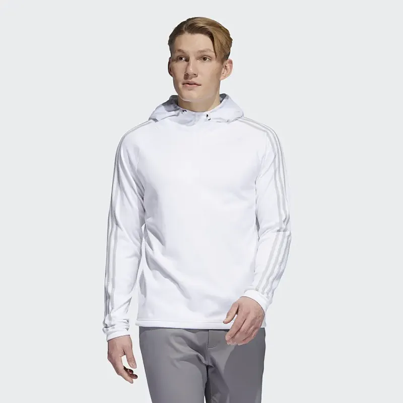 Basic Striped White Hoodie
