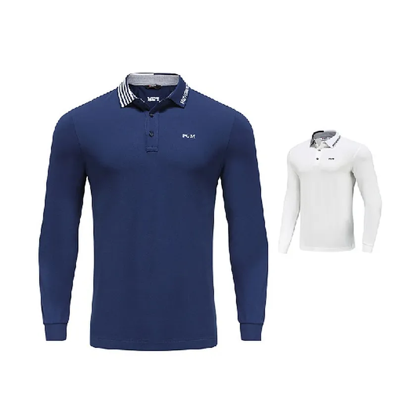 Striped Lapel Basic Polo Shirt