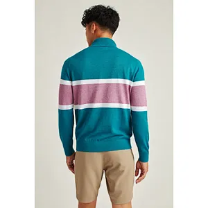 Colorblock Lapel Long Sleeve Tracksuit