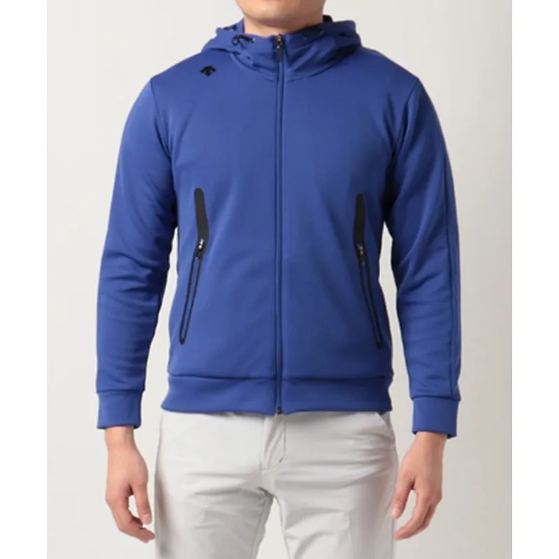 Blue Hooded Thermal Track Jacket