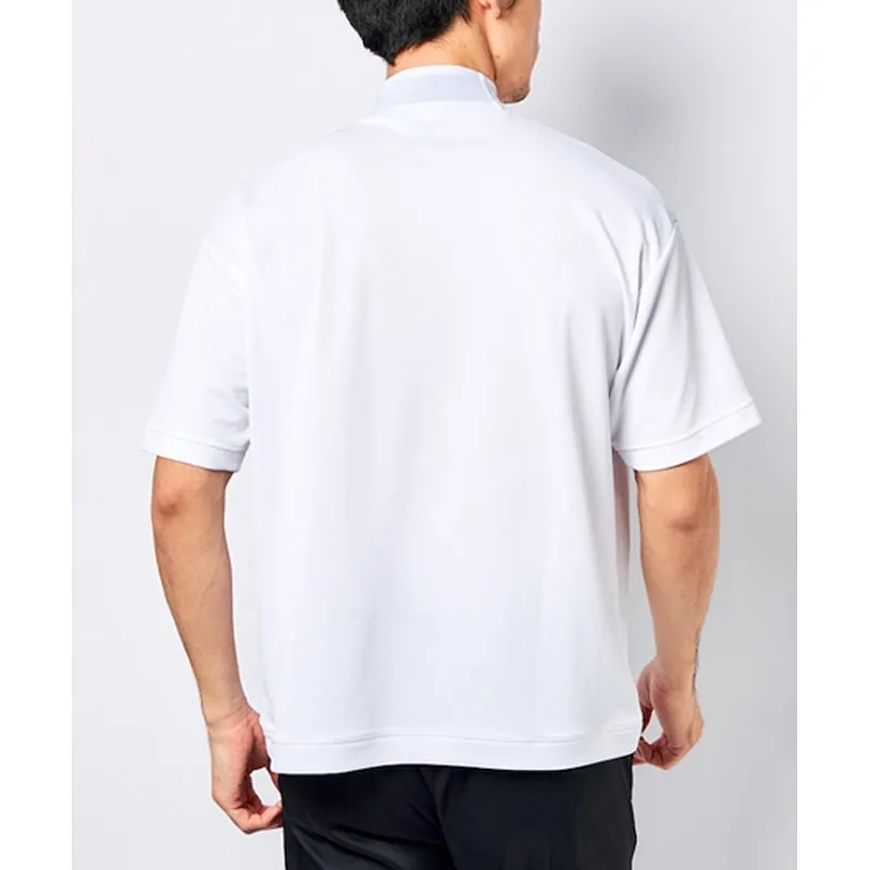 Half Turtleneck Cotton Print Short Sleeves