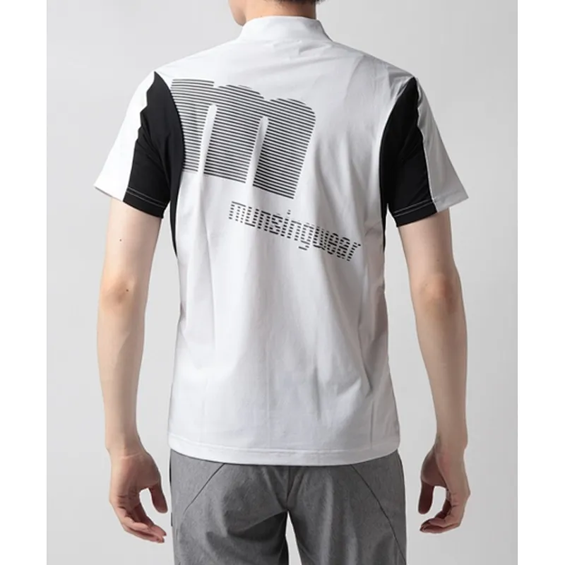 Half Turtleneck Cotton Print Short Sleeves