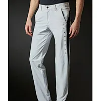 New golf stripe embellished casual trousers