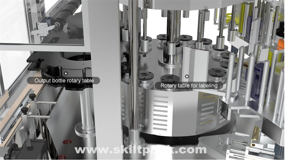 square bottle labeling machine l  rotary way labeling machine
