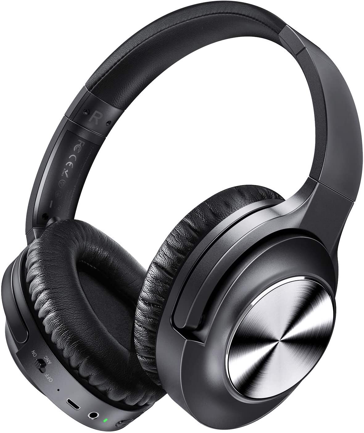 Comfortable Earpads Design Active Noise Cancelling over-ear 5.0 ANC Wireless Stereo Sport Bluetooth Headphone with Mic