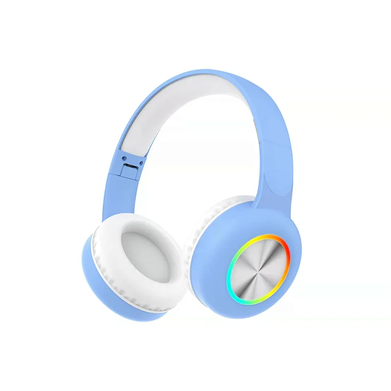 2022 RGB light bluetooth wireless headphone with Mic