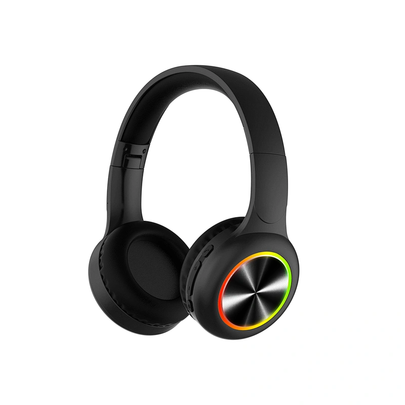 2022 RGB light bluetooth wireless headphone with Mic