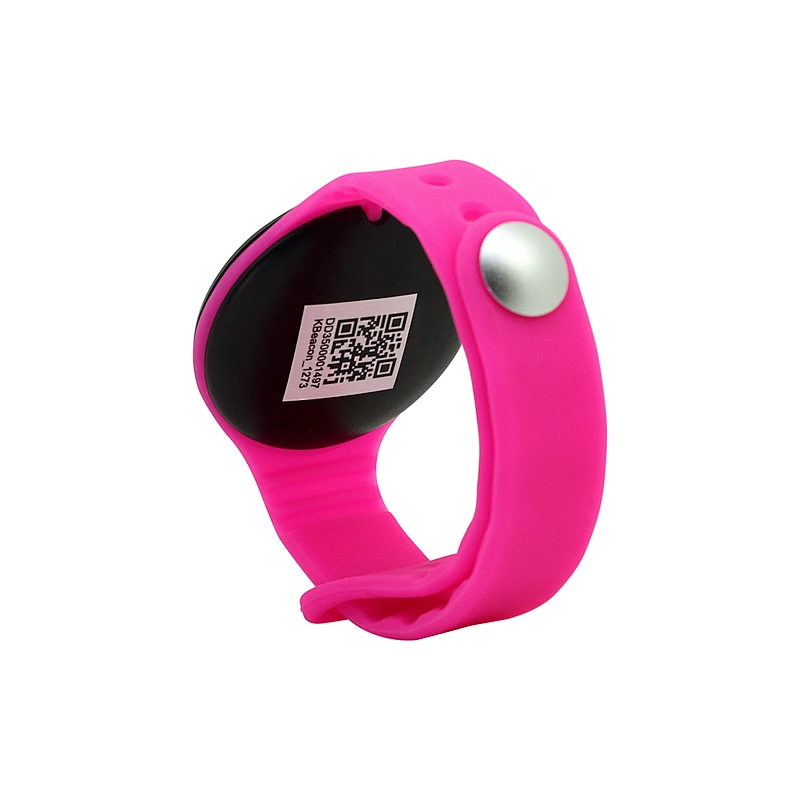 BLE 5.0 social distancing bracelet with contact tracking and body temperature alarm beacon