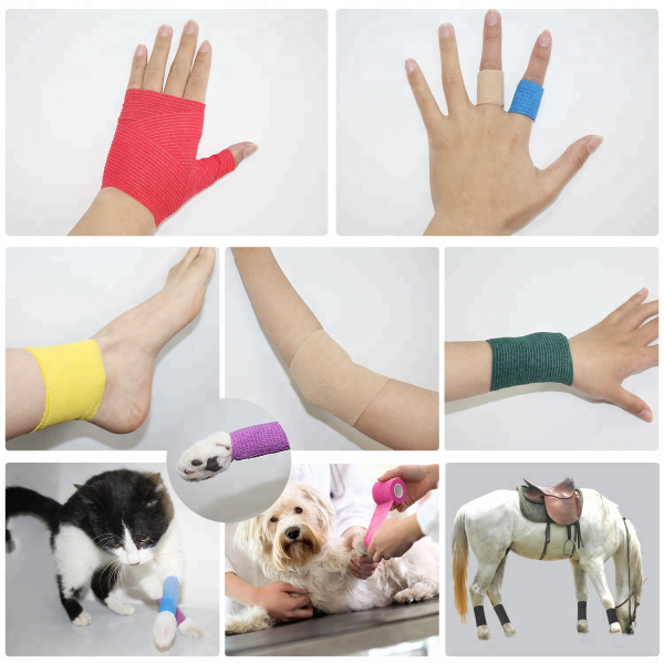 High Quality Medical Factory Colored Adhesive Tape Bandage Surgical Elastic Bandage