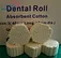Absorbent cotton dental roll