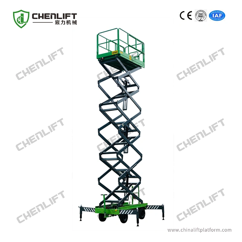 11m manual pushing mobile scissor lift