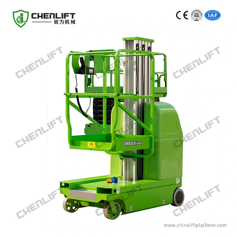 7.5m self-propelled vertical lifts -swivel wheel