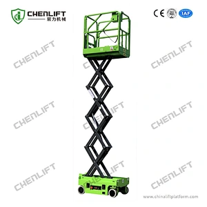 3m mini self propelled  scissor lift -hydraulic turning wheel