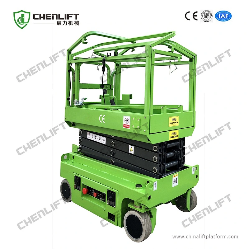 3m mini self propelled  scissor lift -hydraulic turning wheel