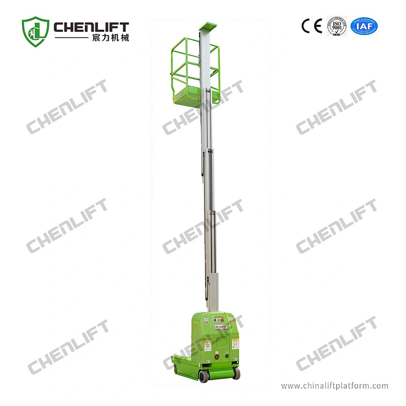 7.5m self-propelled vertical lifts -swivel wheel