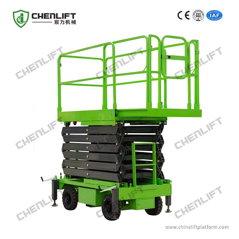 11m manual pushing mobile scissor lift