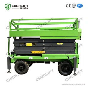 9m manual pushing mobile scissor lift
