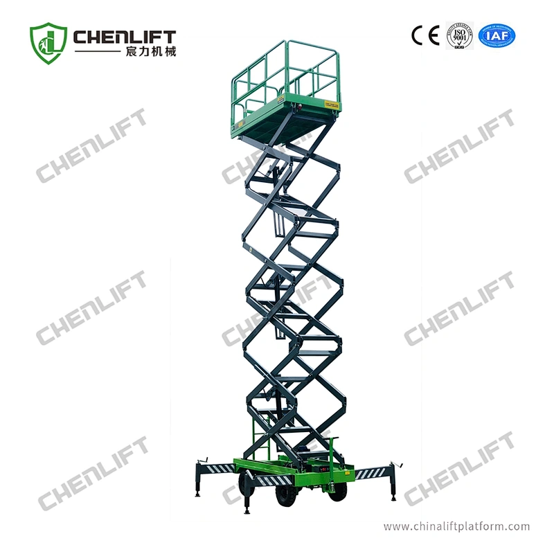 12m manual pushing mobile scissor lift