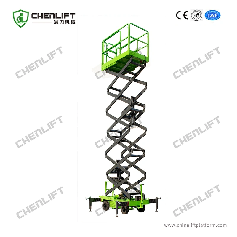 16m manual pushing mobile scissor lift