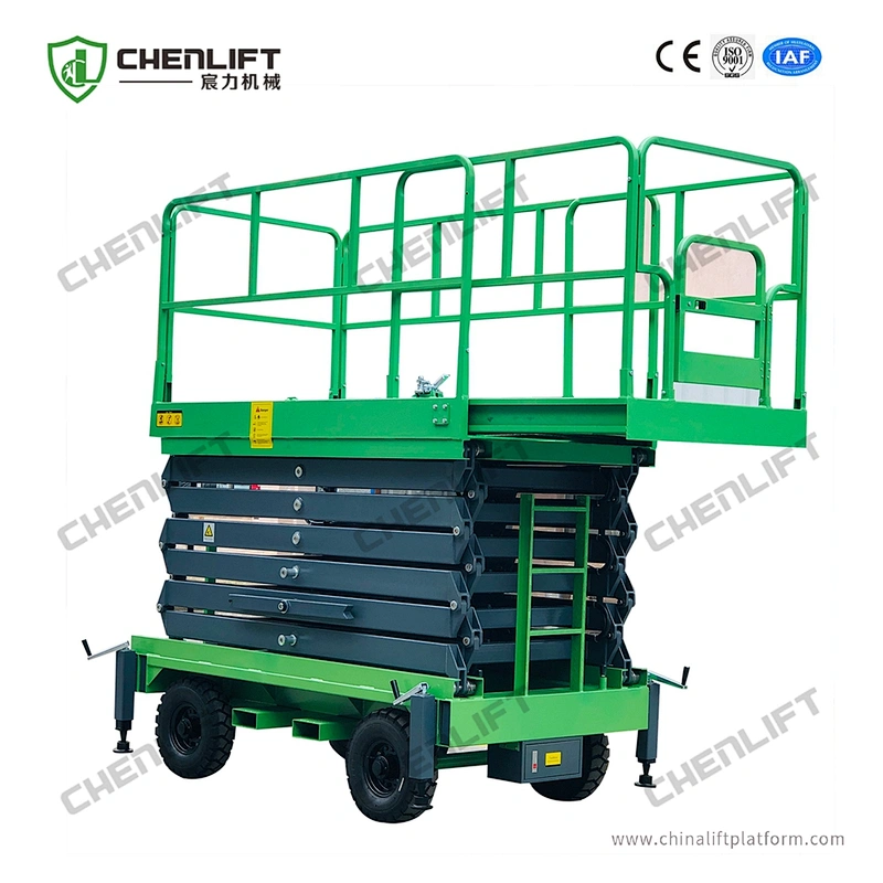12m manual pushing mobile scissor lift