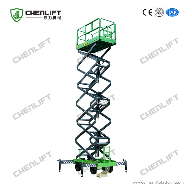 11m manual pushing mobile scissor lift