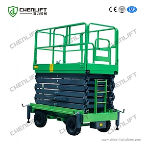 12m manual pushing mobile scissor lift