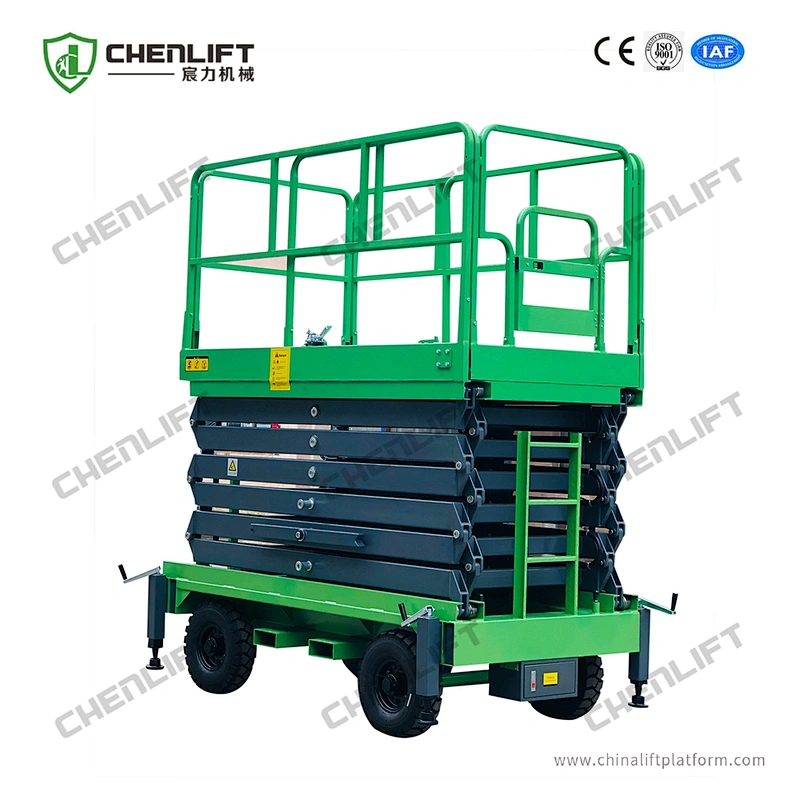 12m manual pushing mobile scissor lift