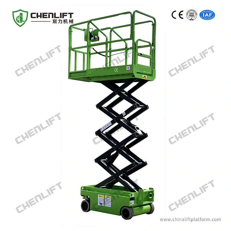 3.9m mini  self propelled scissor lift -hydraulic turning wheel