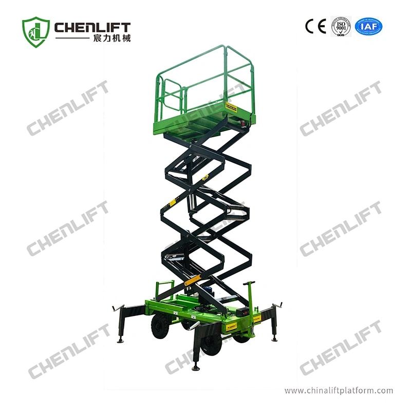 7.5m manual pushing mobile scissor lift