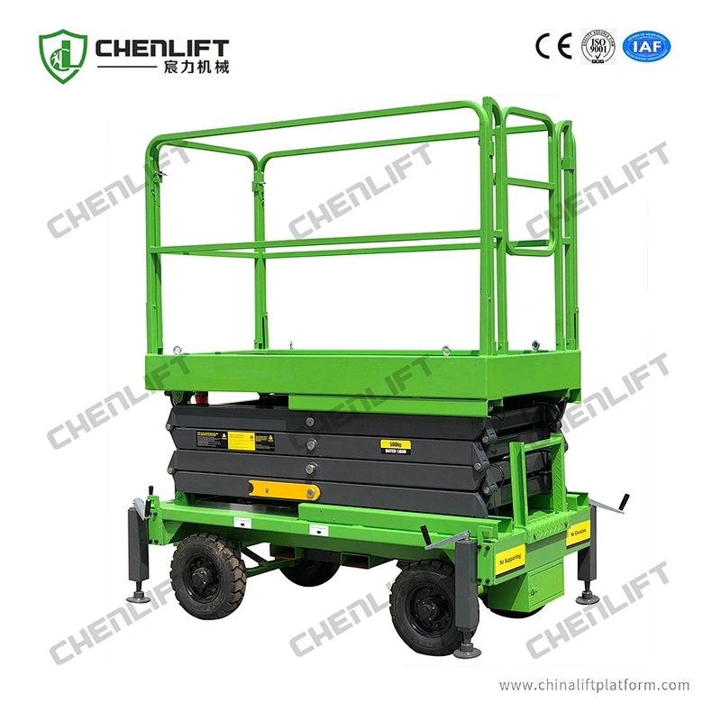 7.5m manual pushing mobile scissor lift