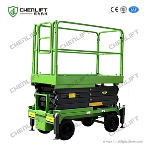 9m manual pushing mobile scissor lift