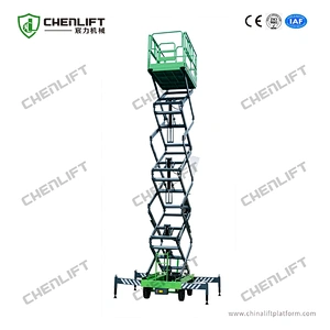 9m manual pushing mobile scissor lift