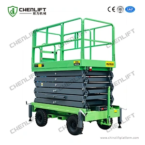16m manual pushing mobile scissor lift