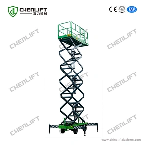 12m manual pushing mobile scissor lift