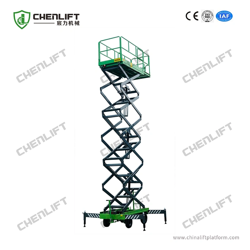 12m manual pushing mobile scissor lift