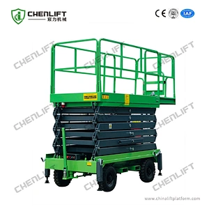 6m manual pushing mobile scissor lift