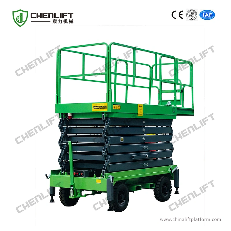 6m manual pushing mobile scissor lift