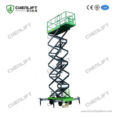 6m manual pushing mobile scissor lift