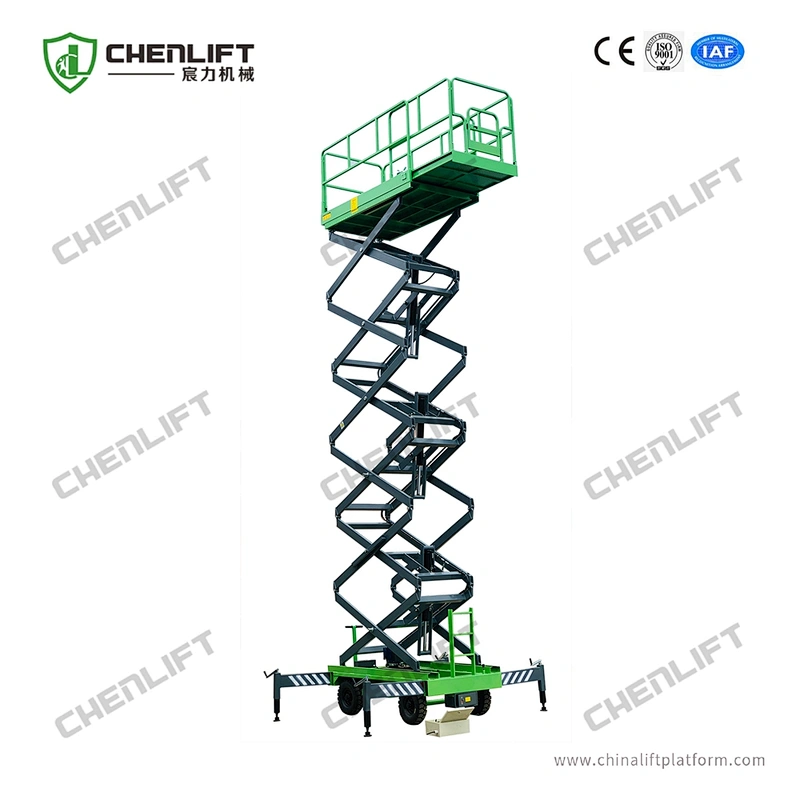 6m manual pushing mobile scissor lift
