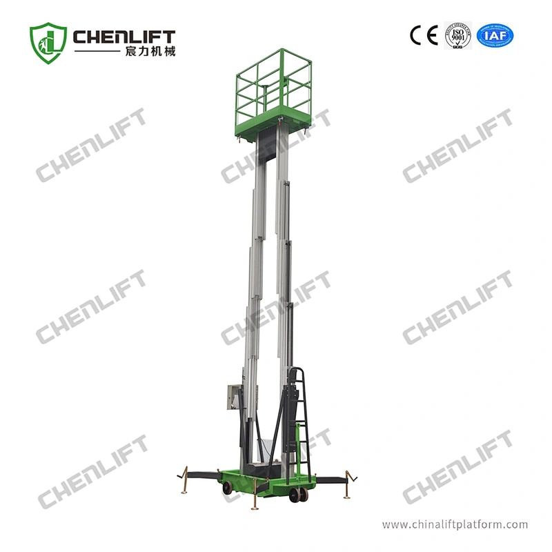 10M aluminum aerial work platform （double mast））