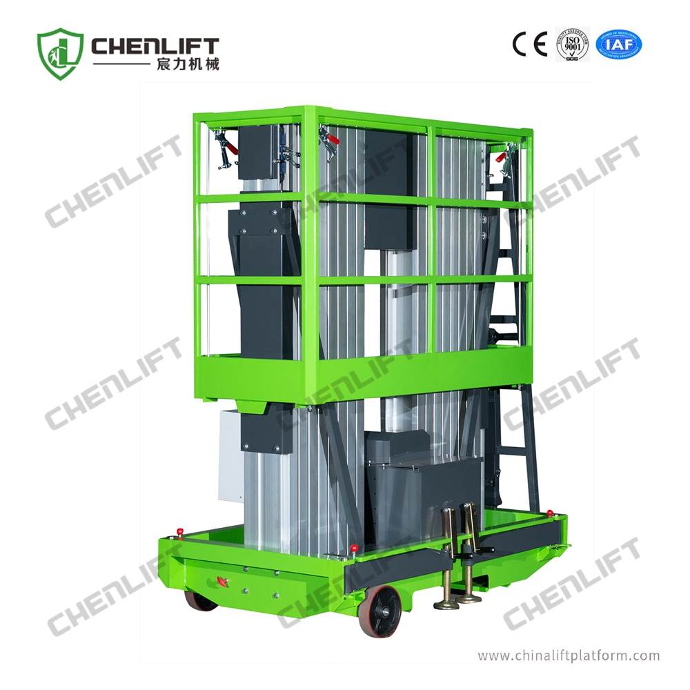 12m aluminum aerial work platform (double mast)