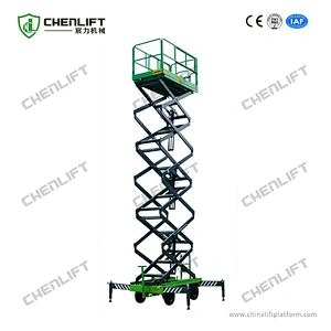 16m manual pushing mobile scissor lift