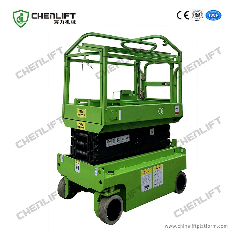 3m mini self propelled  scissor lift -hydraulic turning wheel