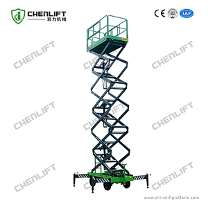 11m manual pushing mobile scissor lift