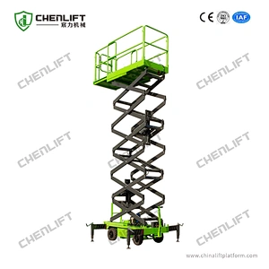 12m manual pushing mobile scissor lift