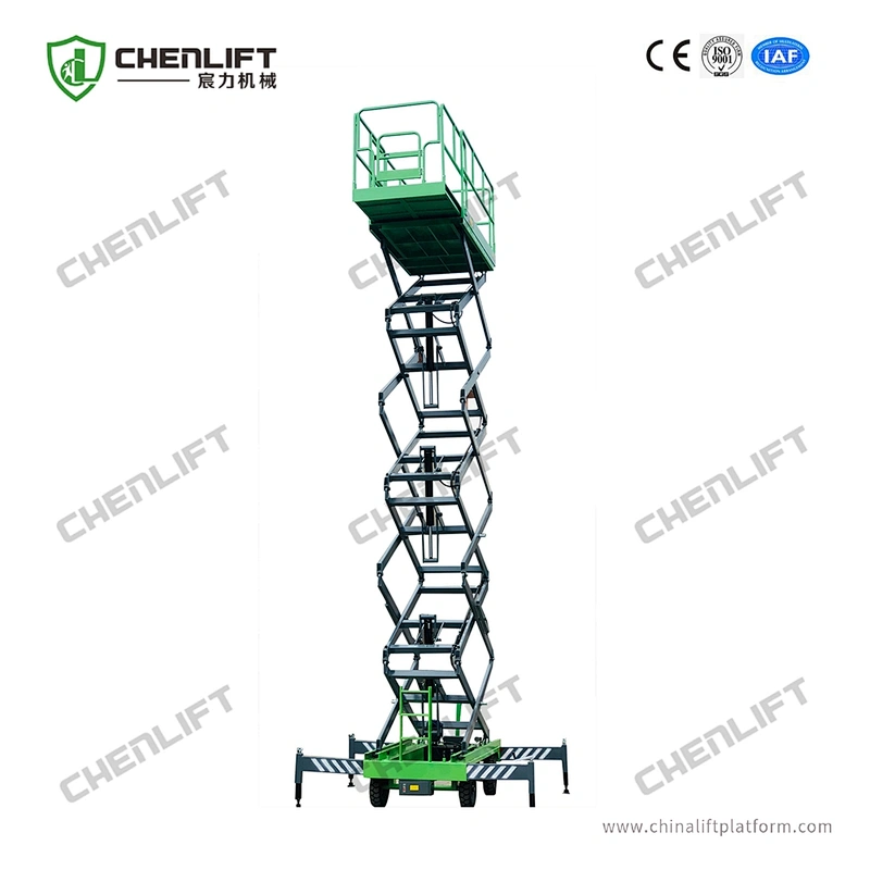 12m manual pushing mobile scissor lift