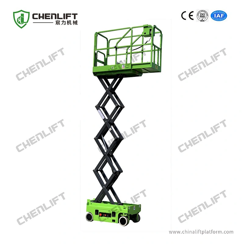 3.9m mini  self propelled scissor lift -hydraulic turning wheel