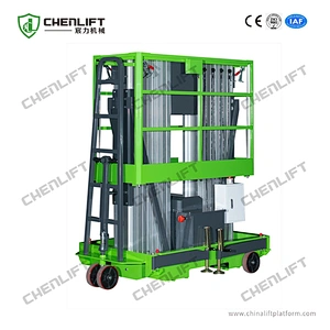 14m aluminum aerial work platfirm (double mast )