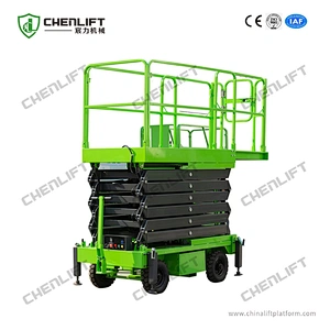 6m manual pushing mobile scissor lift