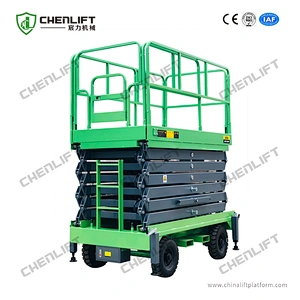 16m manual pushing mobile scissor lift